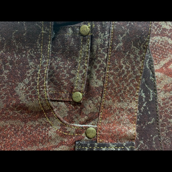 Snakeskin print jeans cropped brown - Picture 8 of 9